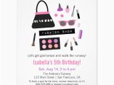 Fashion Show Birthday Party Invitations Makeup Fashion Show Birthday Party Invitations Zazzle Com