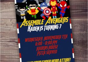 Fast Birthday Invitations Fast Customized Superhero Birthday Invitation Avengers