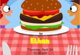 Fast Birthday Invitations Hamburger Fast Food Birthday Party Invitation Printable