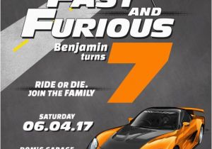Fast Birthday Invitations Race Car Fast and Furious Birthday Invitation Boy