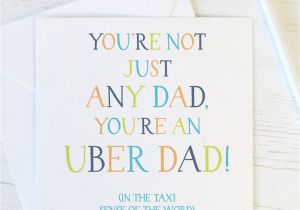 Father to Be Birthday Card Uber Dad Funny Birthday Card for Dad by Wink Design