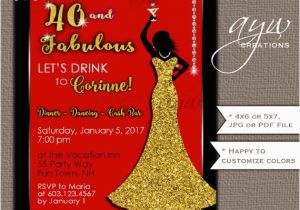 Female 50th Birthday Invitations 50th Birthday Party Invitations Woman Bling Dress 40th Womans