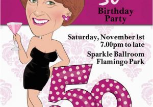 Female 50th Birthday Invitations Women 39 S 50th Birthday Party Invitation Illustrated From