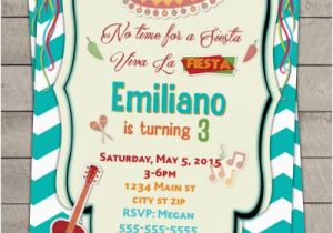 Fiesta themed Birthday Invitations Fiesta themed Party Invitations Mexican themed Party