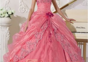 Fifteen Birthday Dresses Ball Gown Strapless 15th Birthday Dresses organza