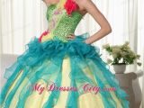 Fifteen Birthday Dresses Colorful Strapless Flowers Sequined Sweet 15 16 Birthday