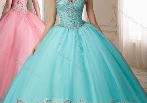 Fifteen Birthday Dresses Lovely Big Puffy Beaded Bodice and Applique Sweet 15th