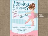 Fifth Birthday Party Invitation 5th Birthday Invitation Ballerina Tutu Invitation