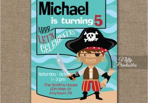 Fifth Birthday Party Invitation 5th Birthday Invitation Pirate Birthday Invitations