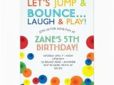 Fifth Birthday Party Invitation Bouncy Ball Birthday Invitation 5th Birthday Party