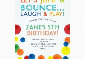 Fifth Birthday Party Invitation Bouncy Ball Birthday Invitation 5th Birthday Party