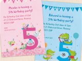 Fifth Birthday Party Invitation Personalised Fifth Birthday Party Invitations by Made by