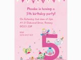 Fifth Birthday Party Invitation Personalised Fifth Birthday Party Invitations by Made by