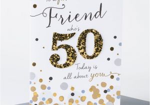 Fiftieth Birthday Cards 50th Birthday Card Friend who 39 S 50 Only 1 49