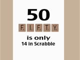 Fiftieth Birthday Cards 50th Birthday Card Milestone Birthday Scrabble Birthday