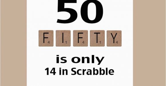 Fiftieth Birthday Cards 50th Birthday Card Milestone Birthday Scrabble Birthday