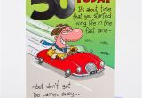 Fiftieth Birthday Cards 50th Birthday Card Red Convertible Only 59p