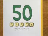 Fiftieth Birthday Cards Fiftieth Birthday Card 50 50th Scrabble Happy Birthday Card