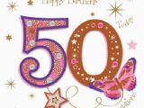 Fiftieth Birthday Cards Happy 50th Birthday Greeting Card by Talking Pictures Cards