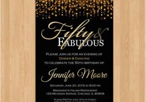 Fifty and Fabulous Birthday Invitations 50th Birthday Invitation for Women 50 and Fabulous