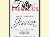 Fifty and Fabulous Birthday Invitations Chevron 50th Birthday Invitation 50 and Fabulous by