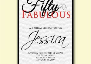 Fifty and Fabulous Birthday Invitations Chevron 50th Birthday Invitation 50 and Fabulous by