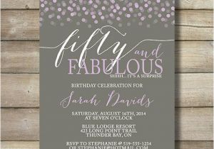 Fifty and Fabulous Birthday Invitations Fifty and Fabulous Birthday Invitation 50 by