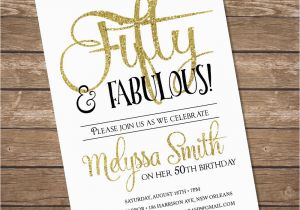 Fifty and Fabulous Birthday Invitations Fifty and Fabulous Birthday Invitations Best Party Ideas