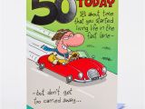 Fifty Birthday Cards 50th Birthday Card Red Convertible Only 59p