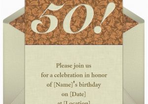 Fifty Birthday Invitation Wording 50th Birthday Invitation