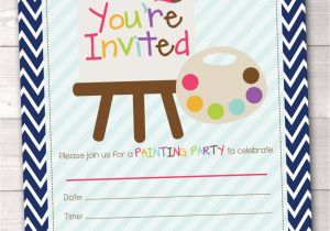 Fillable Birthday Invitations Free Fill In Art Painting Party Invitations Printable Kids Birthday