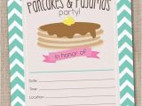 Fillable Birthday Invitations Free Fill In Pancakes Pajamas Party Invitations Printable