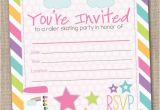 Fillable Birthday Invitations Free Fill In Roller Skating Party Invitations by