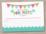 Fillable Birthday Invitations Free Girls Pool Party Printable Invitation Fill by