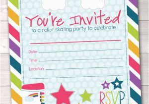 Fillable Birthday Invitations Free Items Similar to Fill In Roller Skating Party Invitations