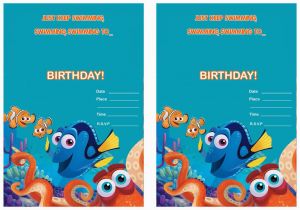 Finding Nemo Birthday Invitation Template Finding Dory Birthday Invitations Birthday Printable