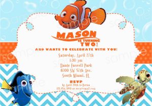 Finding Nemo Birthday Invitation Template Finding Nemo Birthday Invitation Diy Digital by Modpoddesigns