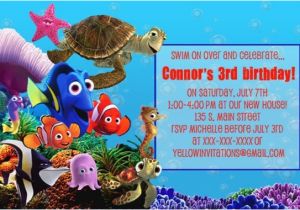 Finding Nemo Birthday Invitation Template Finding Nemo Birthday Invitation You Print by Yellowlemons
