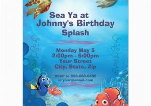 Finding Nemo Birthday Invitation Template Finding Nemo Birthday Invitation Zazzle Com