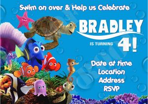 Finding Nemo Birthday Invitation Template Finding Nemo Birthday Invitations Template Best Template
