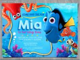 Finding Nemo Birthday Party Invitations Finding Dory Invitation Finding Nemo Dory Invite Disney