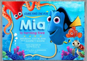 Finding Nemo Birthday Party Invitations Finding Dory Invitation Finding Nemo Dory Invite Disney