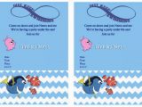 Finding Nemo Birthday Party Invitations Finding Nemo Birthday Invitations Birthday Printable