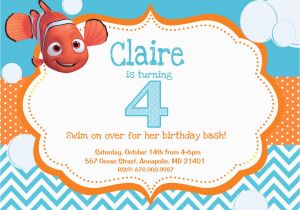 Finding Nemo Birthday Party Invitations Finding Nemo Birthday Party Invitation Digital File