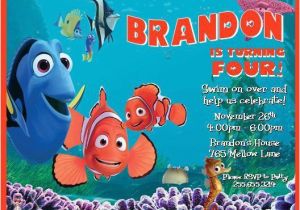 Finding Nemo Birthday Party Invitations Finding Nemo Personalized Birthday thenotecardlady