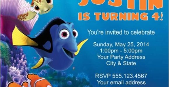 Finding Nemo Birthday Party Invitations Free Printable Finding Dory Invitations Ideas Free