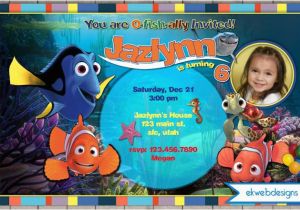 Finding Nemo Photo Birthday Invitations Finding Nemo Birthday Invitation Custom Digital File