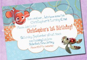 Finding Nemo Photo Birthday Invitations Finding Nemo Birthday Invitation