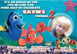 Finding Nemo Photo Birthday Invitations Finding Nemo Personalized Photo Birthday Invitation