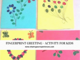 Fingerprint Birthday Cards Fingerprint Greeting Card Activity for Kids